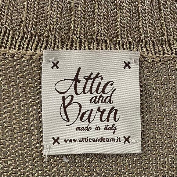 Attic And Barn M / L Metallic Shimmer Dress Short Sleeve Knit - Picture 4 of 8